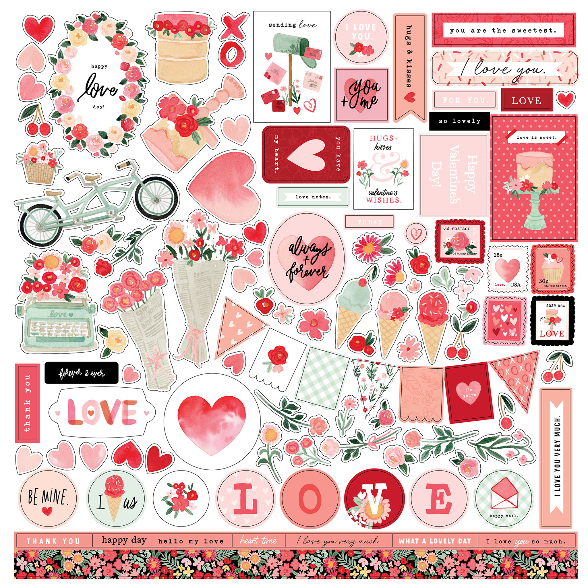 My Valentine Element Sticker - Echo Park Paper Co.