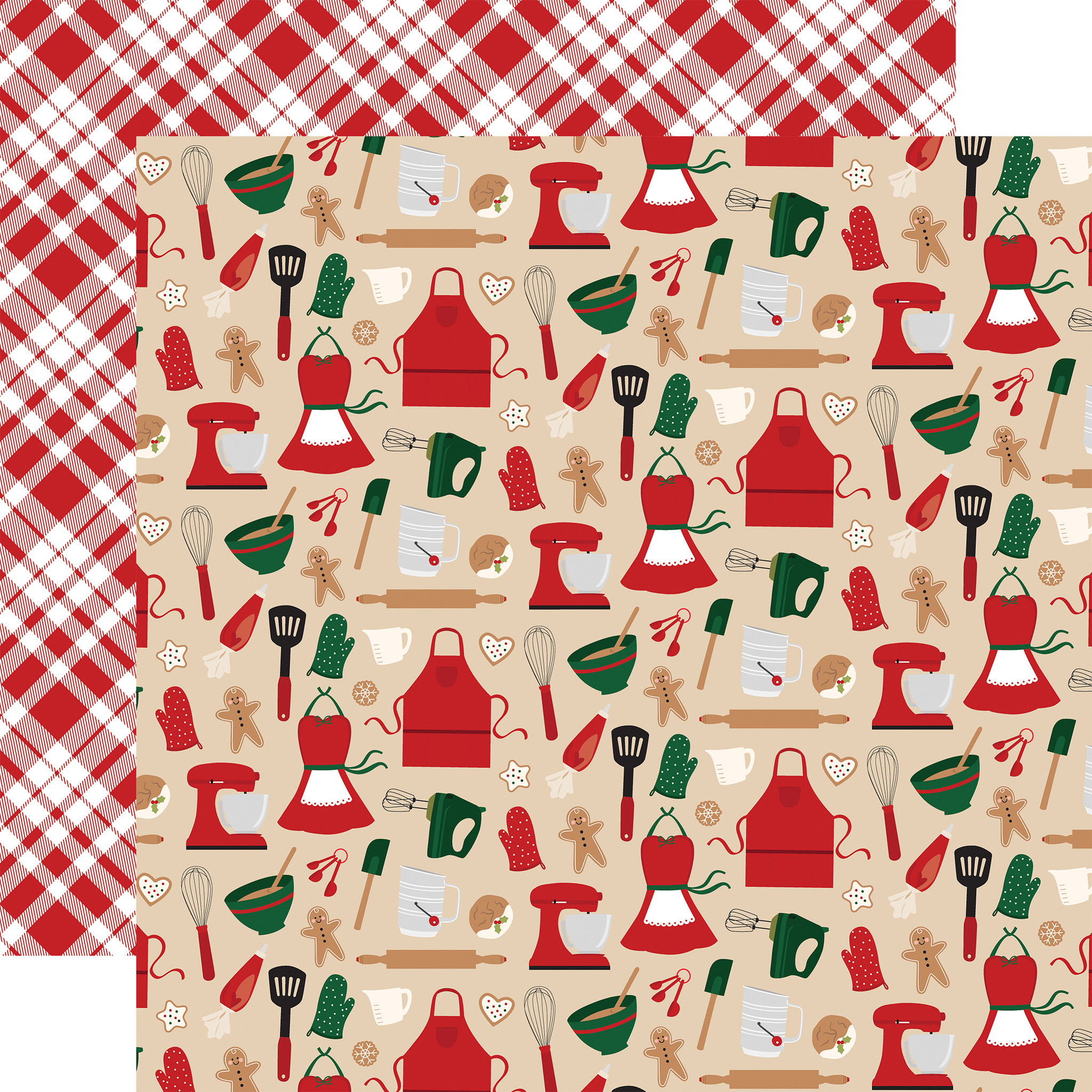 Echo Park A Gingerbread Christmas Elements Cardstock Stickers