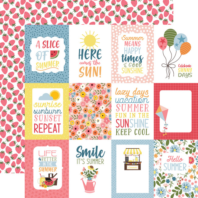 Here Comes the Sun: 3x4 Journaling Cards 12x12 Patterned Paper