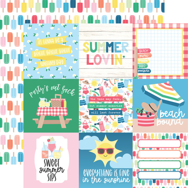 Sun Kissed: 4x4 Journaling Cards 12x12 Patterned Paper