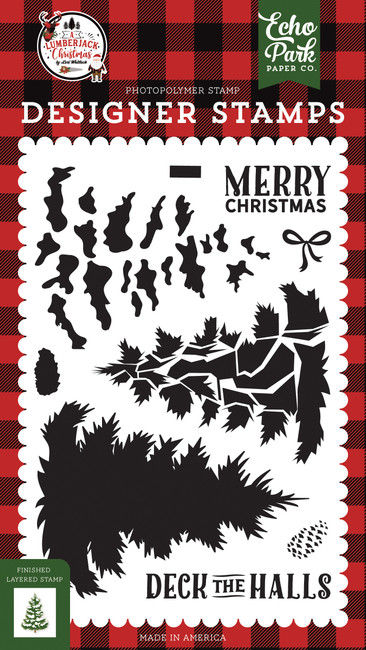 A Lumberjack Christmas: Layered Pine Tree 4x6 Stamp Set