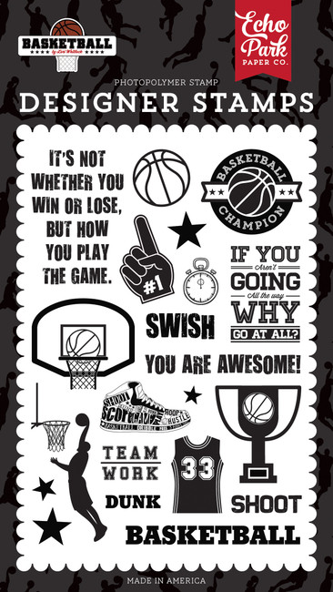Basketball: Swish 4x6 Stamp Set