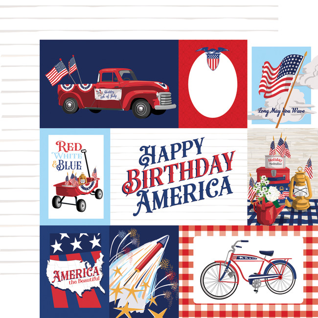 Fourth Of July: Multi Journaling Cards 12x12 Patterned Paper