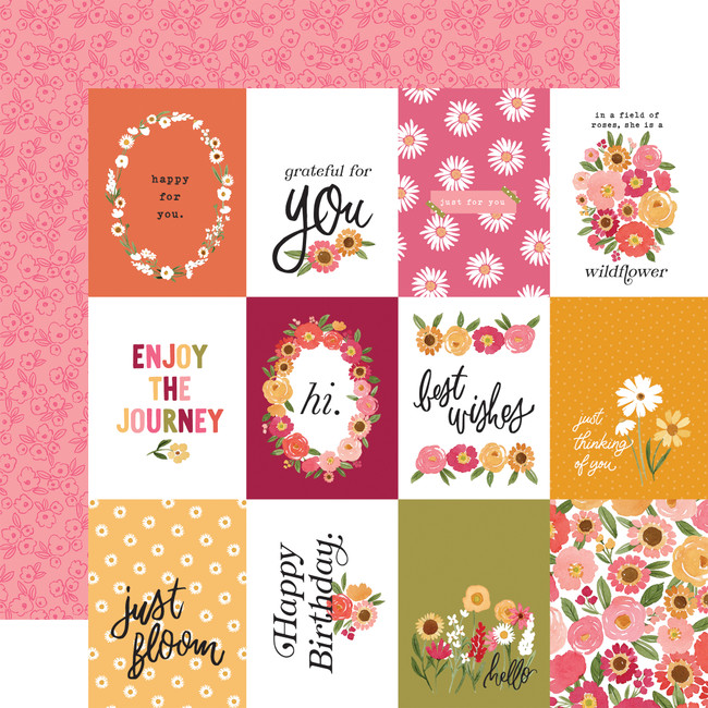 Flora No. 6: Groovy Journaling Cards 12x12 Patterned Paper