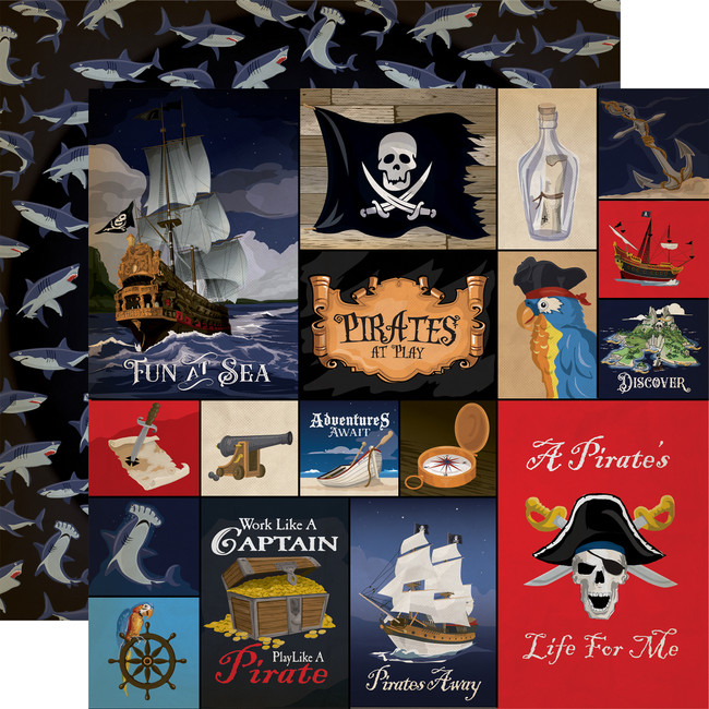 Pirates: 6x4 Journaling Cards 12x12 Patterned Paper