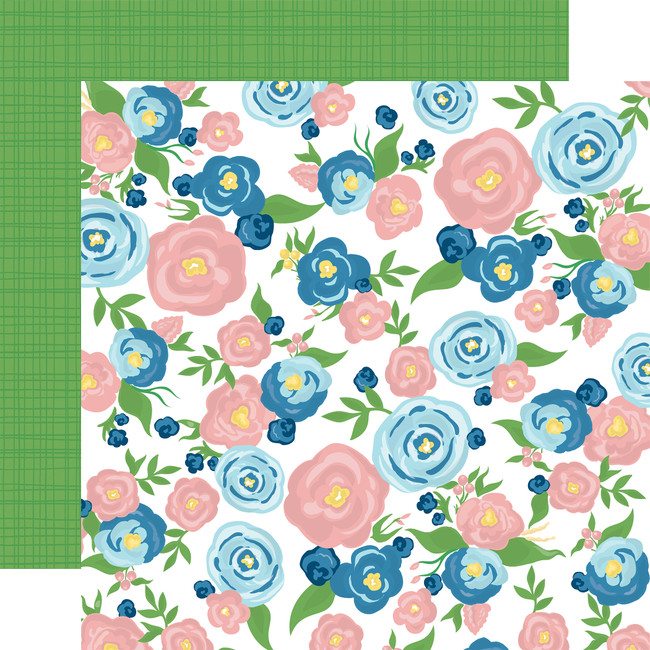 Happy Crafting: Freehand Flowers 12x12 Patterned Paper