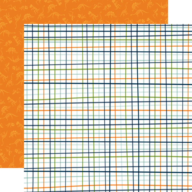 Dino-Mite: Jurassic Plaid 12x12 Patterned Paper