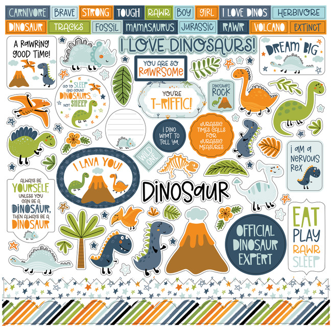 Dino-Mite Element Sticker