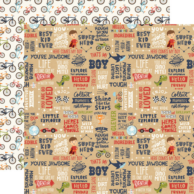 All Boy: That's My Boy 12x12 Patterned Paper
