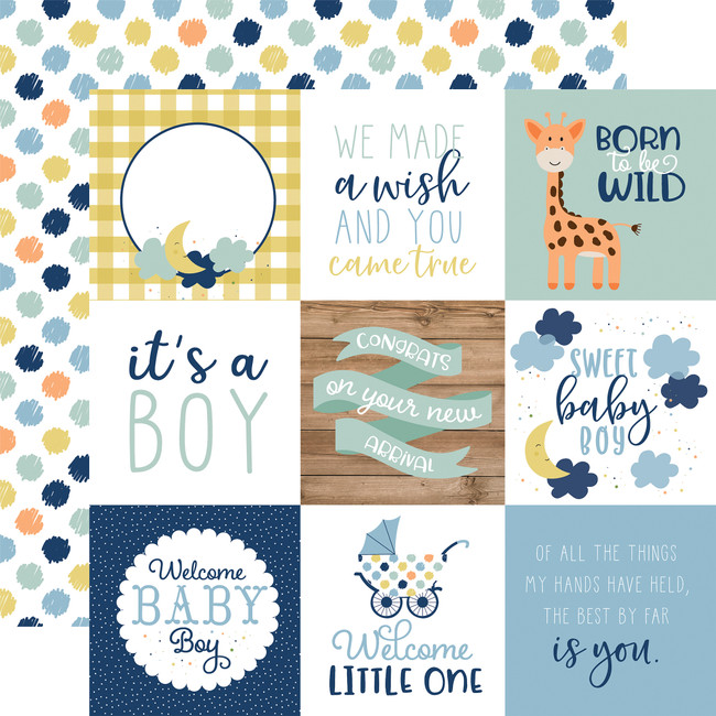 Baby Boy: 4x4 Journaling Cards 12x12 Patterned Paper