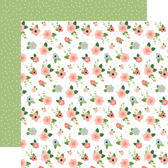 Baby Girl: Newborn Floral 12x12 Patterned Paper