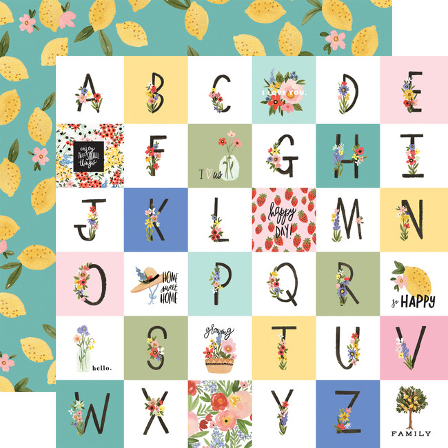 Oh Happy Day: Happy Alphabet 12x12 Patterned Paper