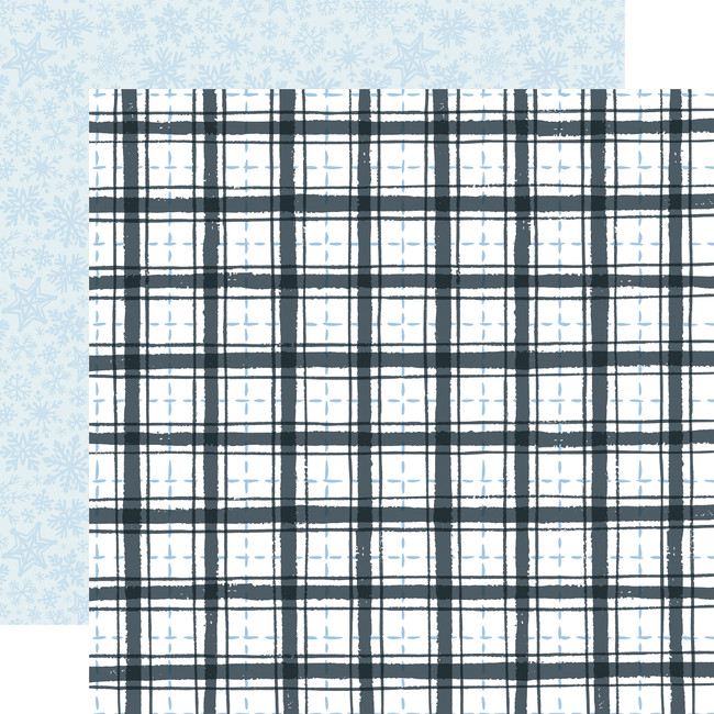 Winter Market: Frosty Plaid 12x12 Patterned Paper