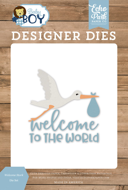 Baby Boy: Welcome Stork Medium Die Set