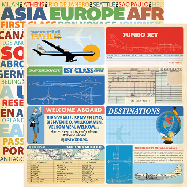 Passport: Journaling Cards 12x12 Patterned Paper