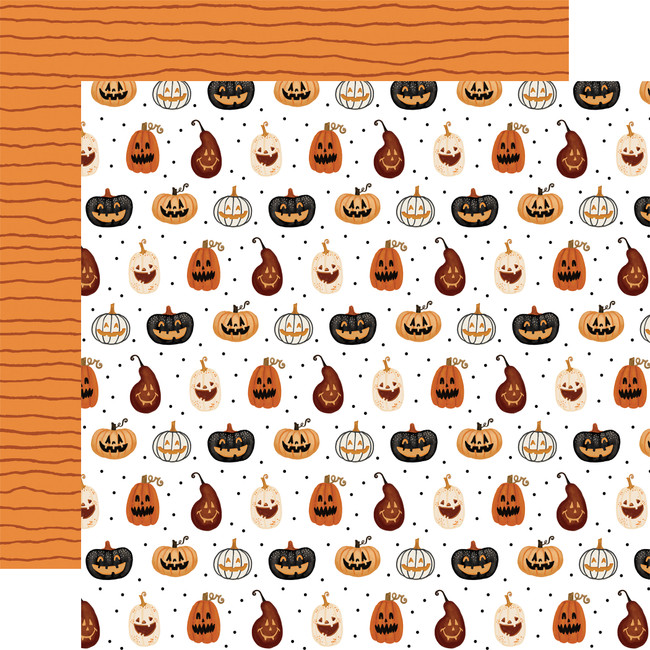 Halloween: Creepy Carvings 12x12 Patterned Paper