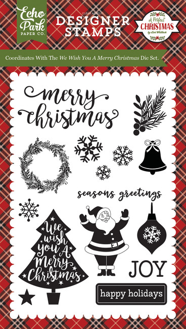 A Perfect Christmas: We Wish You A Merry Christmas 4x6 Stamp - Echo ...