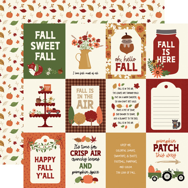 I Love Fall: 3x4 Journaling Cards 12x12 Patterned Paper