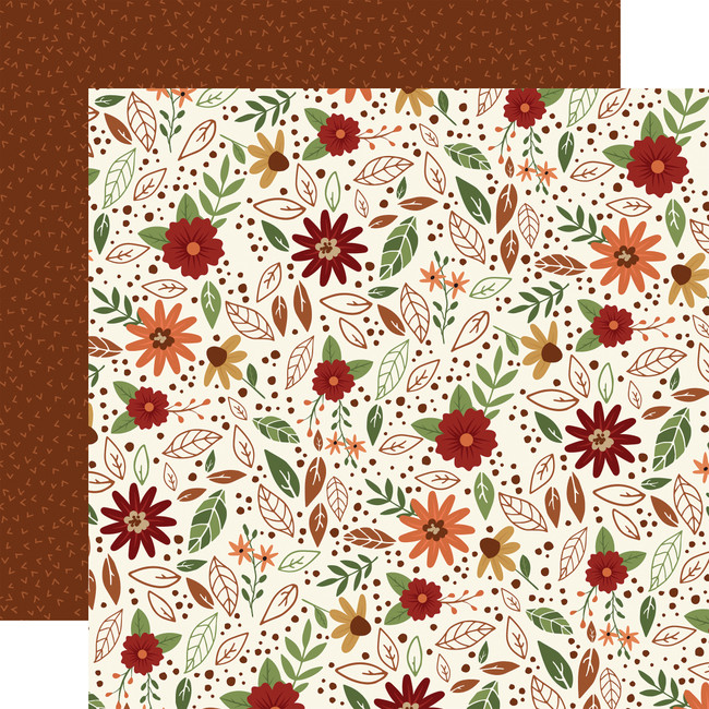 I Love Fall: Fall Flowers 12x12 Patterned Paper