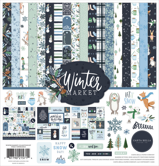 Carta Bella Paper - Wintertime Collection - Christmas - 12 x 12 Double  Sided Paper - Multi Journaling Cards