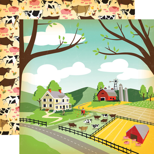 Country Kitchen: Farm Land 12x12 Patterned Paper