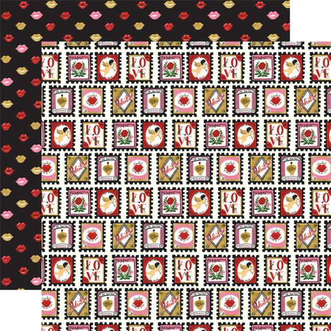 Be My Valentine: Love Stamps 12x12 Patterned Paper