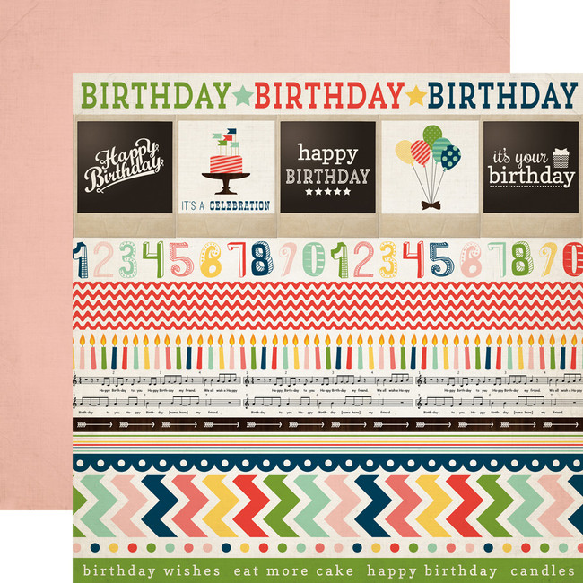 It's A Celebration: Border Strips 12x12 Patterned Paper