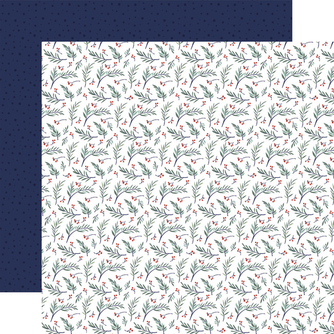 Wintertime: Cold Day Sprigs 12x12 Patterned Paper
