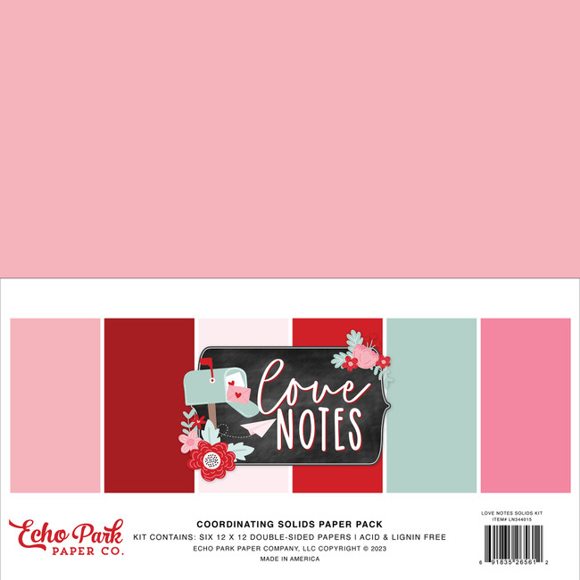 a♡ Love Notes 6x6 Paper Pad - Echo Park Paper Co