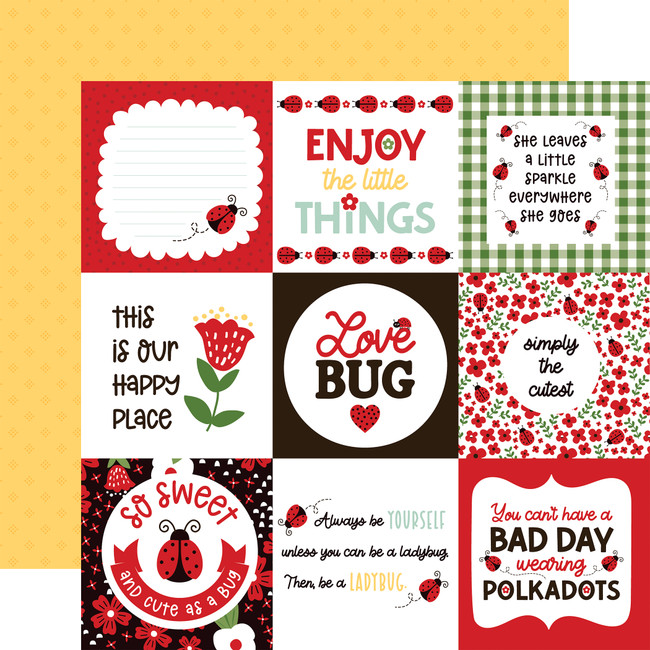 Little Ladybug: 4x4 Journaling Cars 12x12 Patterned Paper