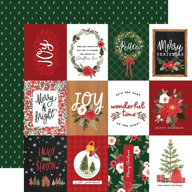 Happy Christmas: 3x4 Journaling Cards 12x12 Patterned Paper