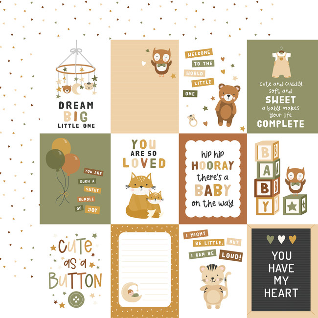 Special Delivery Baby: 3x4 Journaling Cards 12x12 Patterned Paper