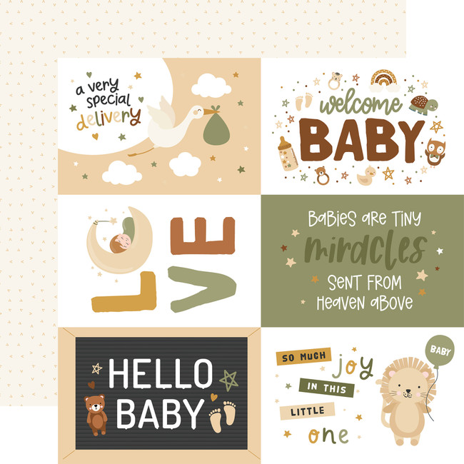 Special Delivery Baby: 6x4 Journaling Cards 12x12 Patterned Paper