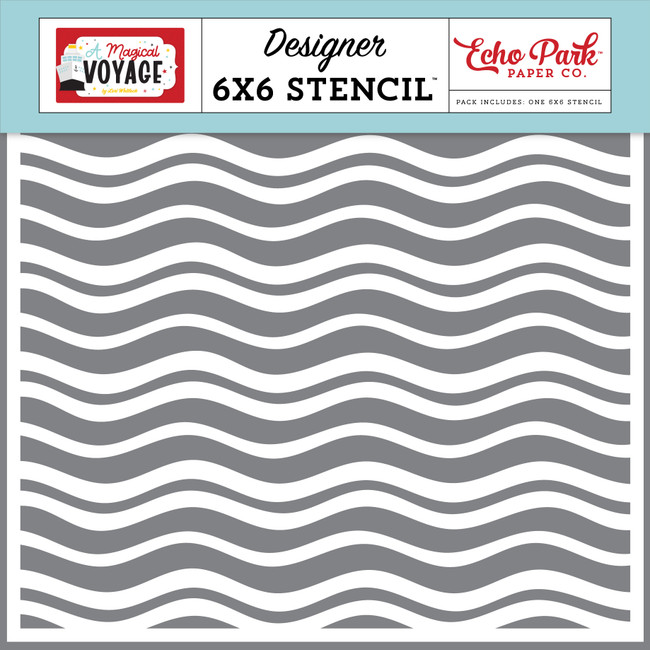 A Magical Voyage: Sea Waves Stencil