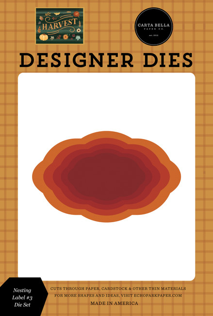 Harvest: Nesting Label #3 Large Die Set