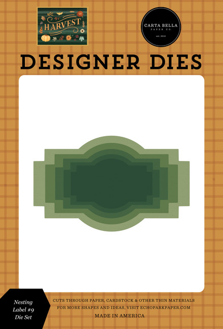 Harvest: Nesting Label #9 Large Die Set