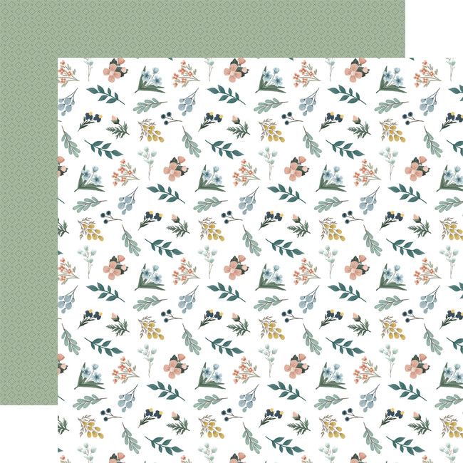 Winter Wonderland: Snow Day Stems 12x12 Patterned Paper