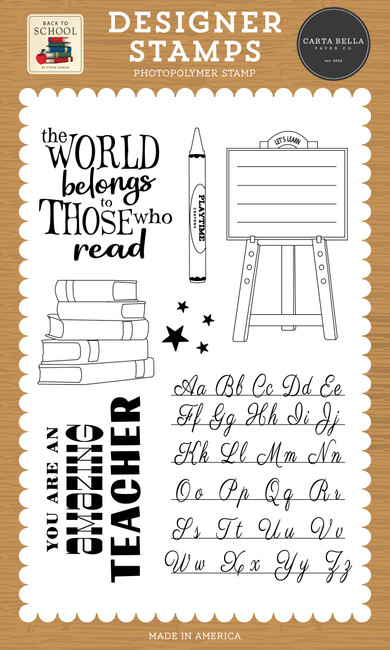 Back To School: Easel Stamp Set