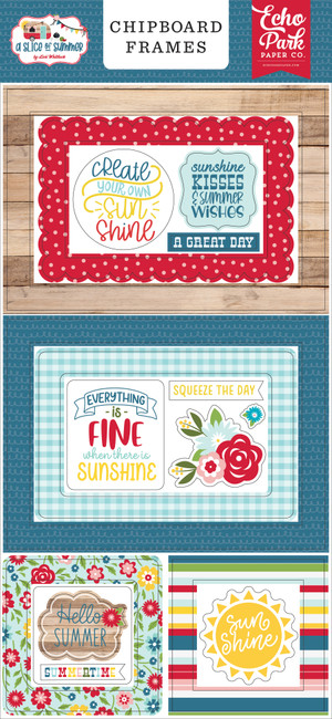 A Slice of Summer 6x13 Chipboard Frames