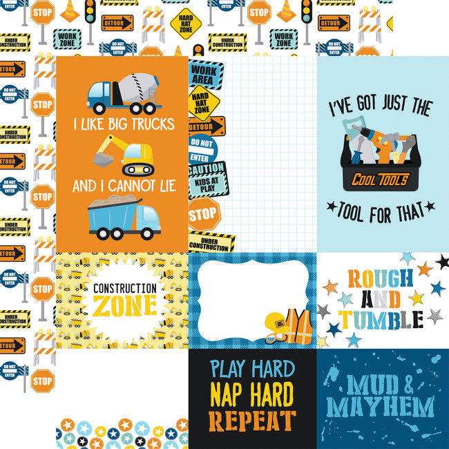 Little Builder: Multi Journaling Cards 12x12 Patterned Paper