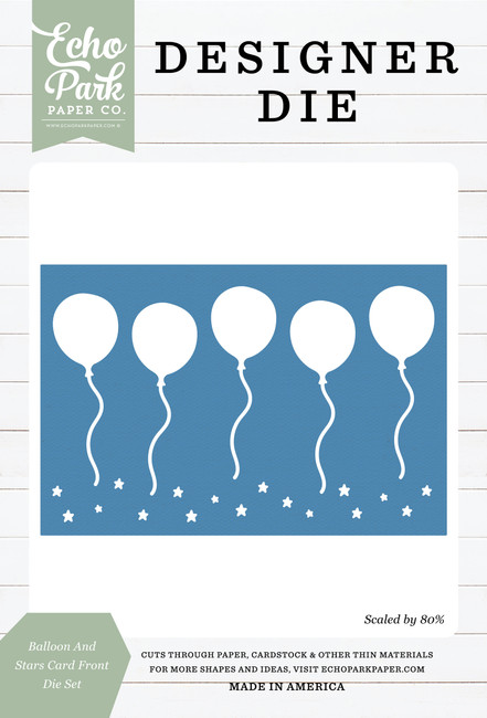 Balloon And Stars Card Front Large Die Set