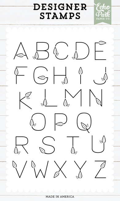 Leaf Letter Alphabet Stamp Set