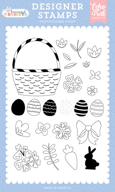 Bunnies And Baskets: Build A Basket Stamp Set