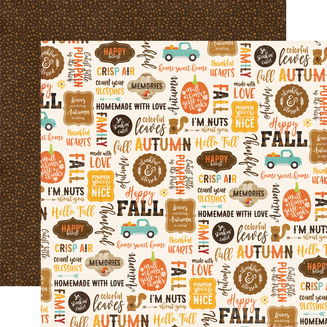 A Perfect Autumn: Happy Harvest 12x12 Patterned Paper