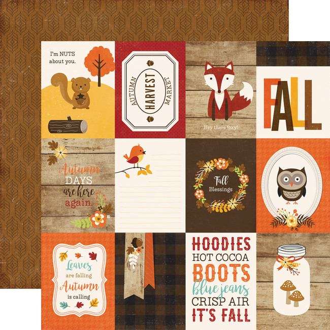 A Perfect Autumn: 3x4 Journaling Card 12x12 Patterned Paper