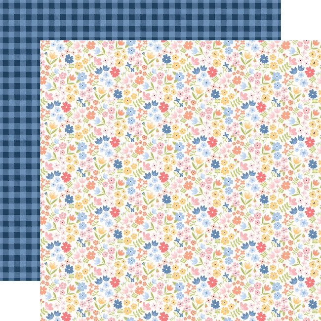 Blossoms And Bees: Growing Stems 12x12 Patterned Paper