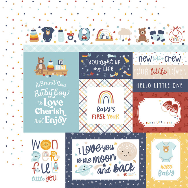 Baby On Board - Boy: Multi Journaling Cards 12x12 Patterned Paper
