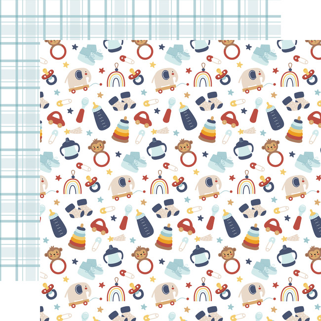 Baby On Board - Boy: It's A Boy Essentials 12x12 Patterned Paper