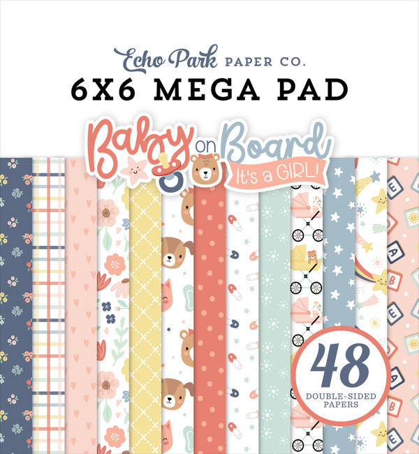 Baby On Board - Girl Cardmakers 6X6 Mega Pad
