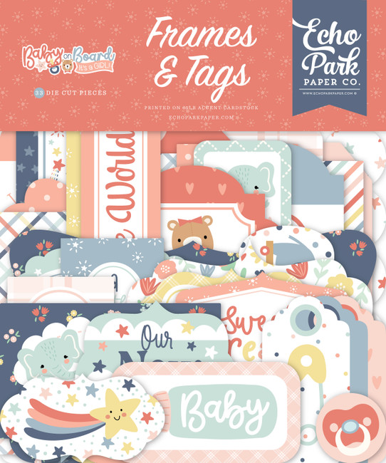 Baby On Board - Girl Frames & Tags